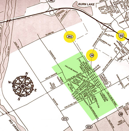 Map of Mesilla, New Mexico